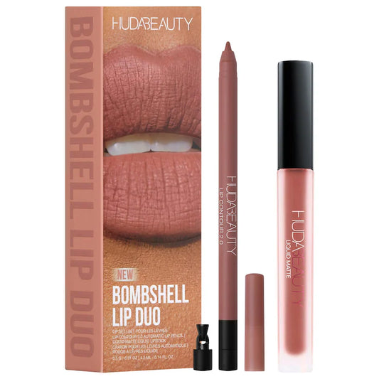 HUDA BEAUTY Bombshell Lip Liner and Liquid Lipstick Set *pre-order*