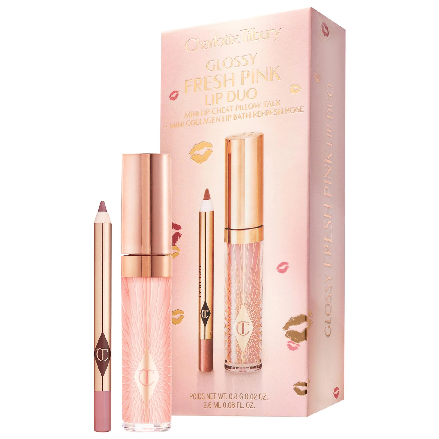 Charlotte Tilbury  Mini Glossy Pink Lip Gloss + Lip Liner Set *pre-order*