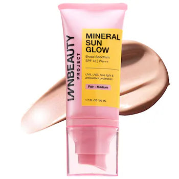 iNNBEAUTY PROJECT Mineral Sun Glow Broad Spectrum SPF 43 PA +++ with Peptides and Vitamin C *pre-order*