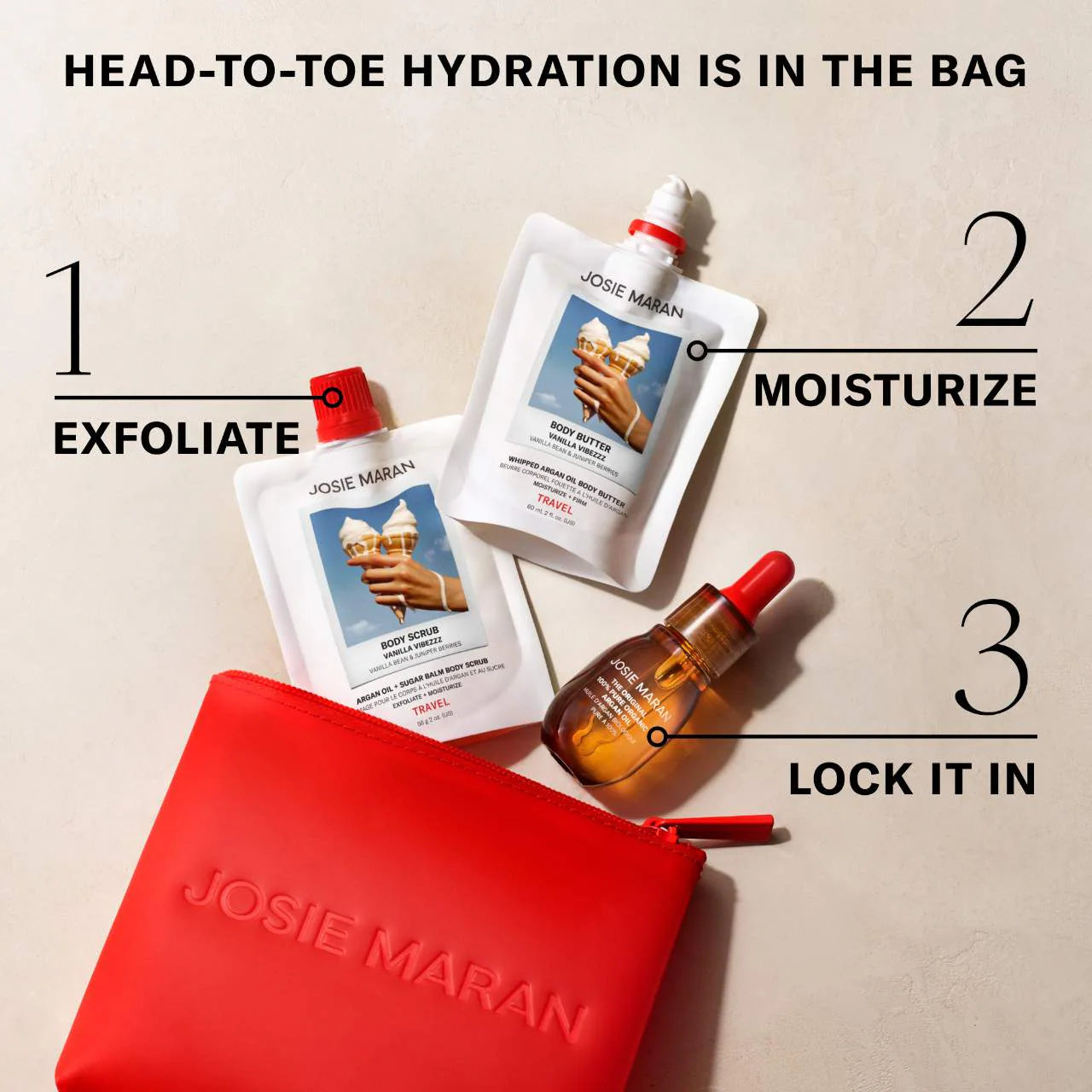 Josie Maran  The Babies 3-Piece Hydration Travel Trio *pre-order*