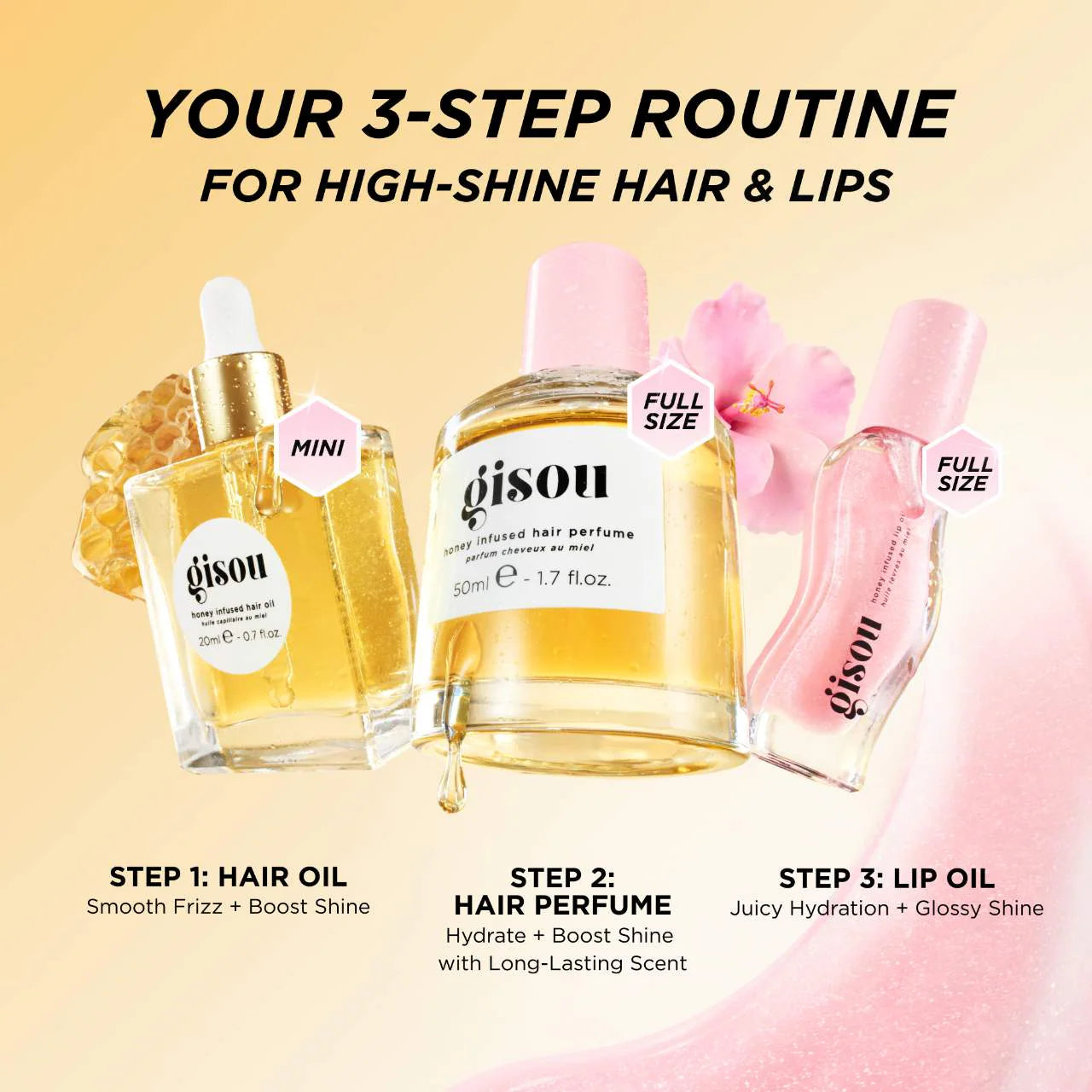 Gisou  Honey Gloss Hydration Trio Set