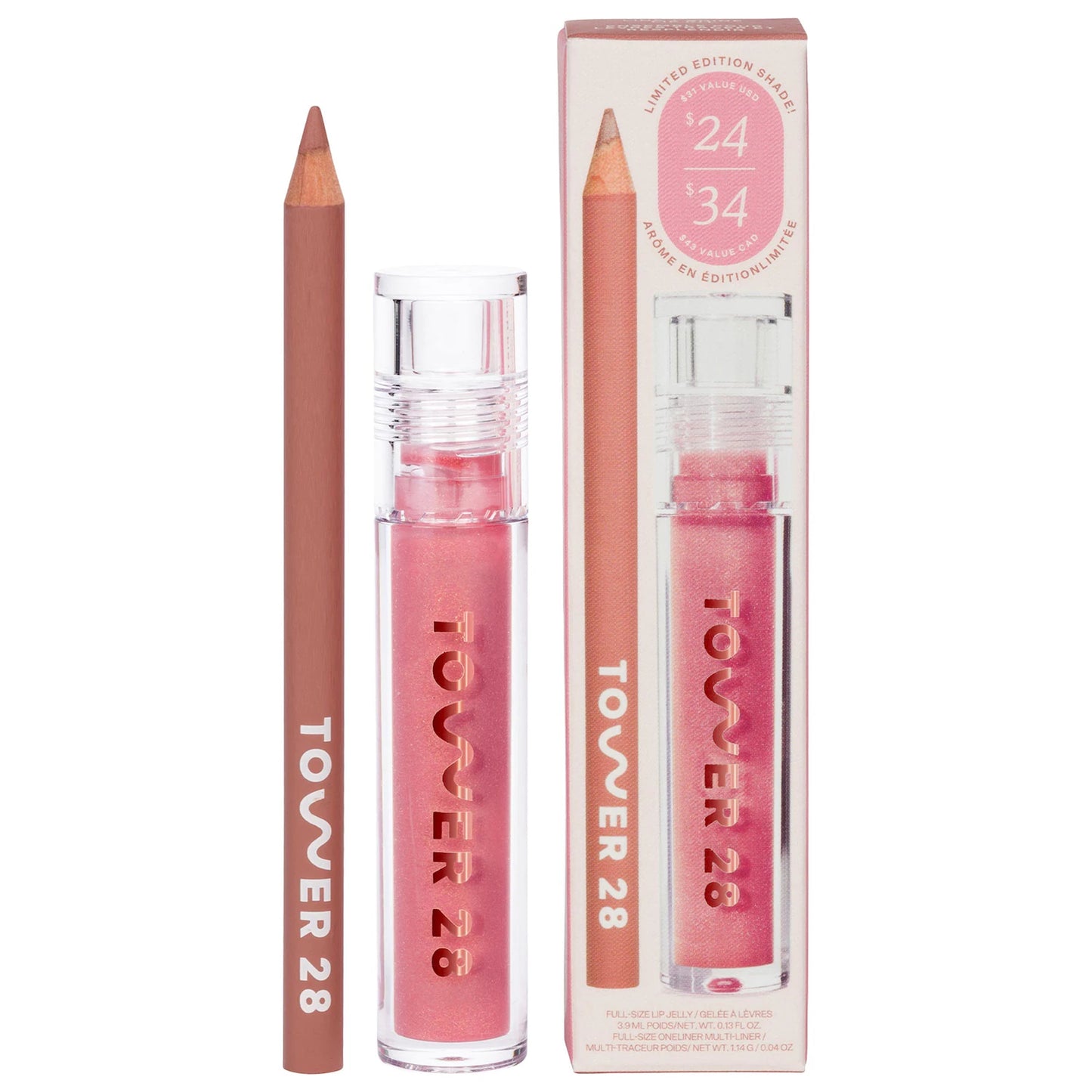Tower 28 Line + Shine Lip Liner and Lip Gloss Set *pre-order*